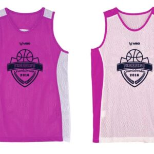 Camiseta entrenamiento reversible rosa y blanca